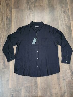 Slate & Stone Men's Black Long-Sleeve Button-Down Shirt